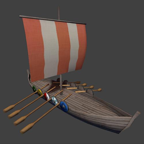 Lowpoly Viking ship preview image
